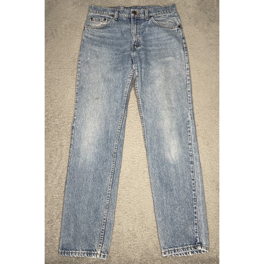 Vintage 90s Levis 500‎ Denim Jeans Mens 34x34 Blue Pants Made In USA Black Wing